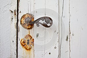 Old rusty door-handle