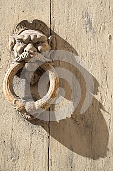 Old, rusty door knocker