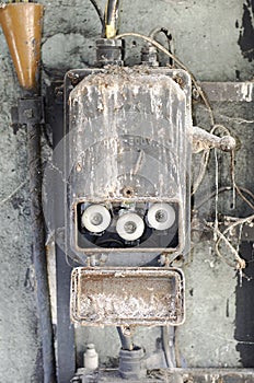 Old rusty eletrical box photo