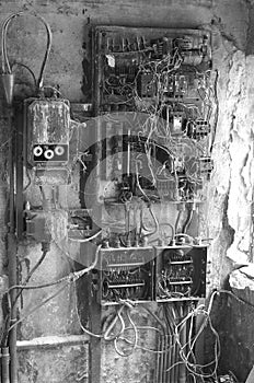 Old rusty eletrical box photo