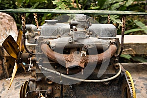 Old and rusty engine.