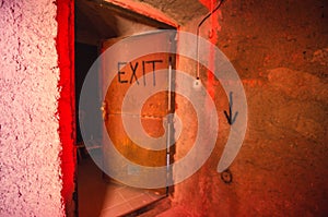 Old rusty EXIT door