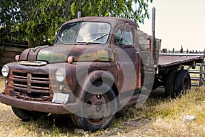 Old Rusty Faded Farm Truck Relic