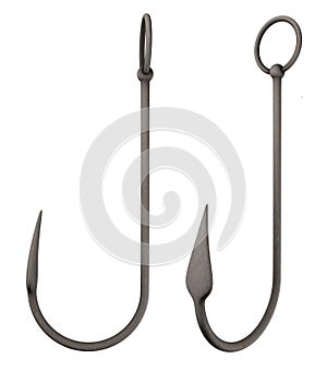 Old rusty fishhook