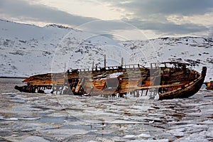 Old rusty fishing boat