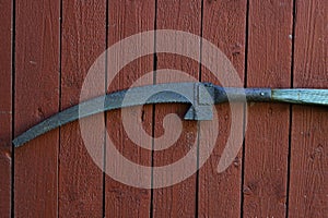 old rusty garden saw for branches