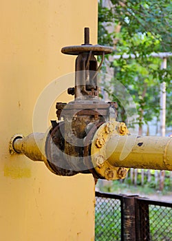 An old rusty gas control valve photo