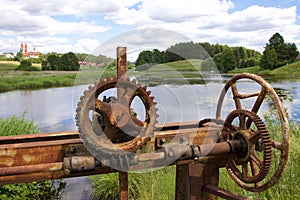 Old rusty gears and cogs