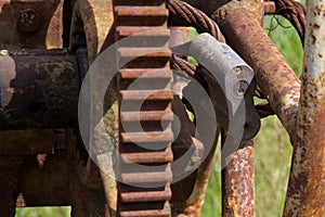 Old rusty gears and cogs