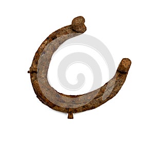 Old rusty horseshoe