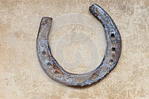 Old rusty horseshoe