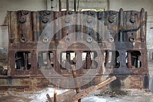 Old rusty industrial machine