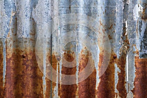 Old and rusty iron galvanise plate on house textures and color f photo