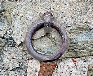 Old rusty iron ring