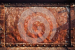 Old rusty iron wall background