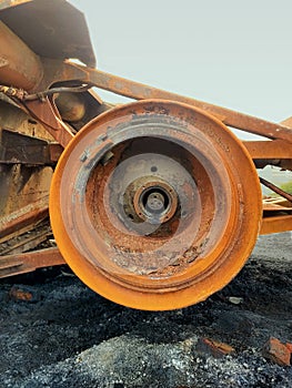 Old rusty JCB Wheel   Rim