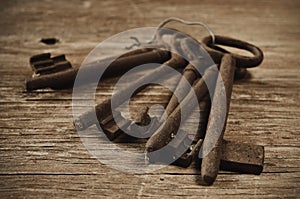 Old and rusty keys