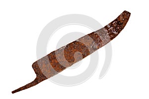 Old rusty knife blade