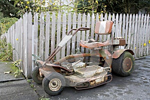 Old rusty lawn mower