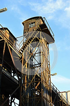 Old Rusty Loading Tower, Train Transport, Prague, Europe