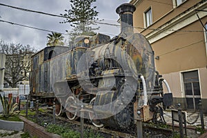 Old rusty locomotive