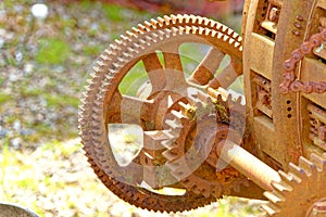 Old Rusty Machinery in Icy Strait, Alaska
