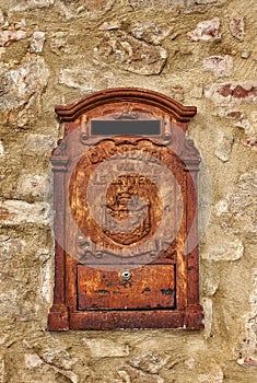 Old rusty mailbox