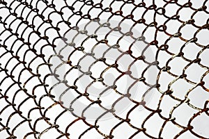 Old rusty metal grid