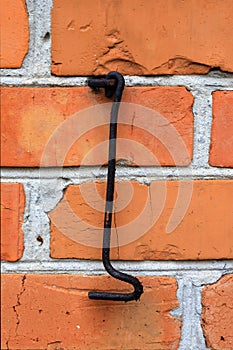 Old rusty metal hook