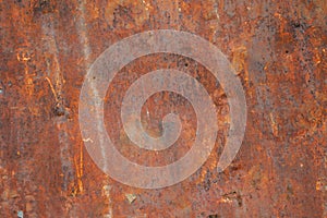 Old rusty metal plate