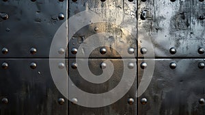 Old rusty metal texture background with rivets