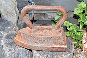 Old rusty metallic iron