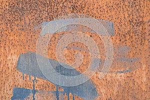 Old rusty metallic steel surface texture with brush stroke marks paint abstract design pattern background rust