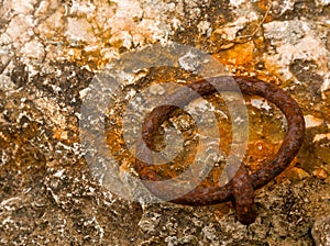 Old rusty mooring