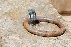 Rusty mooring ring