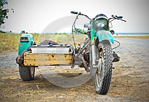 Old rusty motorcycle