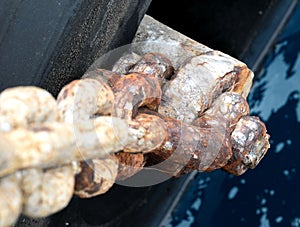 An Old Rusty Naval Chain