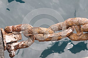 An Old Rusty Naval Chain