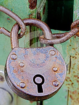 Old and rusty padlock #1