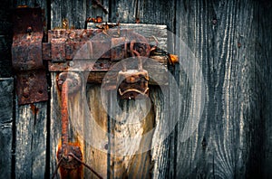 Old rusty padlock