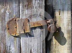 Old rusty padlock