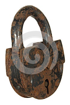 Old rusty padlock