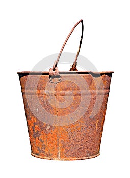 Old rusty pail