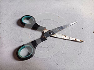 an old, rusty pair of scissors