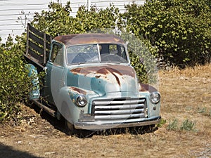 Old rusty pickup truck