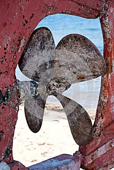 Old rusty propeller