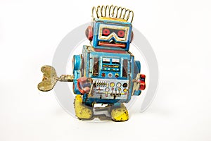 Old rusty on robot toy