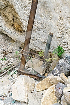 Old rusty Screw clamp