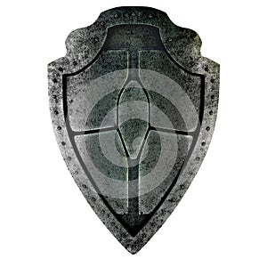 Old rusty shield