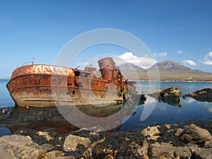 Old rusty ship wreck